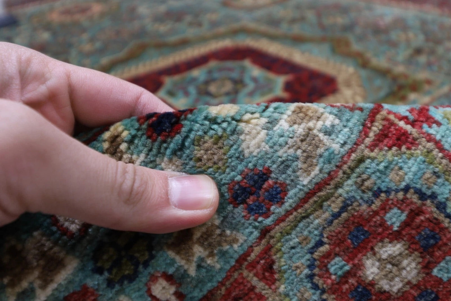 179 x 241 cm | Mamluk Afghan Tribal Hand Knotted Veg Dye Wool Carpet