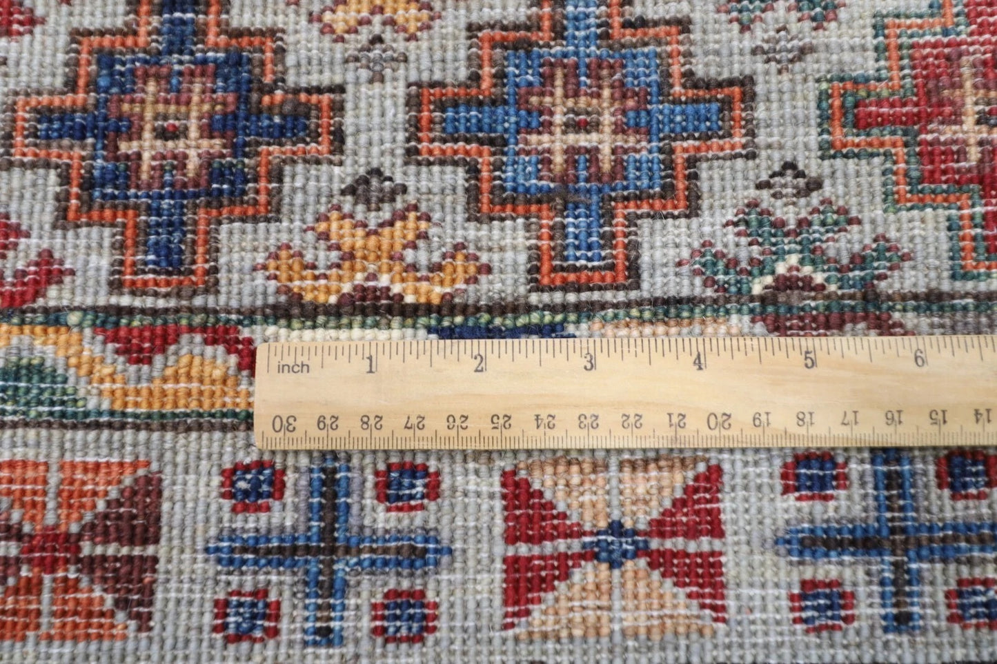 175 x 240 cm | Striped Afghan Tribal Hand Knotted Veg Dye Wool Carpet