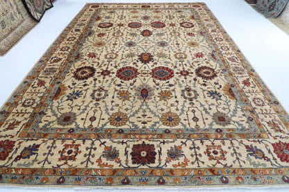 305 x 423 cm | Aryana Beige Afghan Hand Knotted Carpet