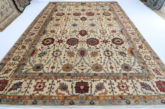 305 x 423 cm | Aryana Beige Afghan Hand Knotted Carpet