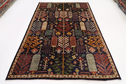203 x 289 cm | Plants and Trees Afghan Tribal Hand Knotted Carpet