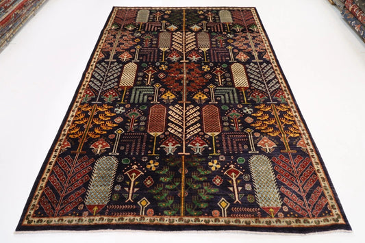 203 x 289 cm | Plants and Trees Afghan Tribal Hand Knotted Carpet