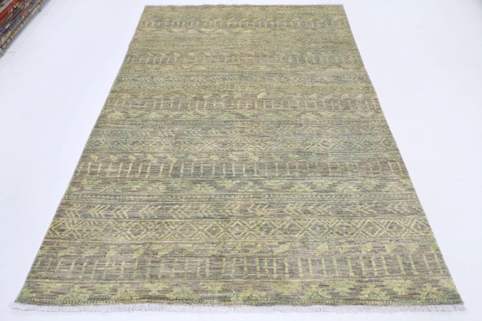 180 x 263 cm | Gabbeh Gray Afghan Tribal Hand Knotted Veg Dye Wool Carpet