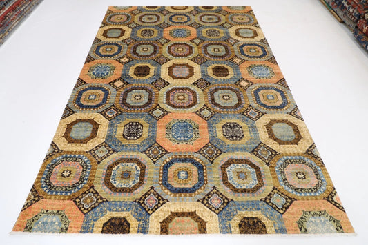 203 x 296 cm | Mamluk Afghan Tribal Hand Knotted Carpet