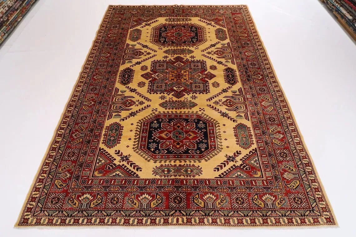 197 x 273 cm | Shirvan Afghan Tribal Hand Knotted Carpet