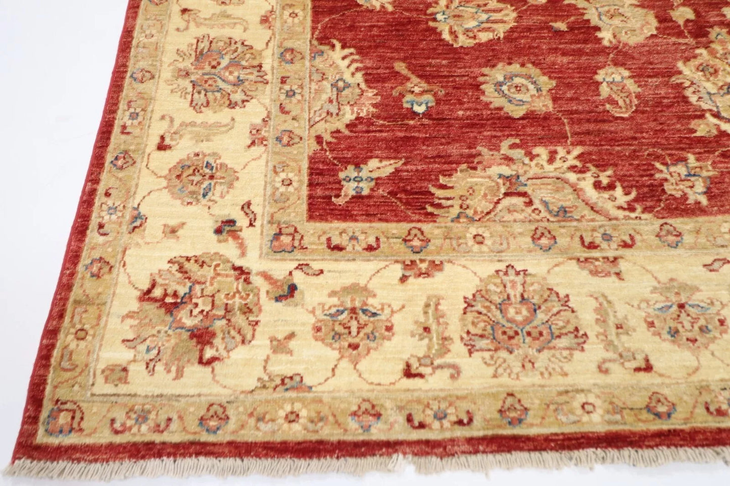 195 x 242 cm | Chobi Afghan Tribal Hand Knotted Veg Dye Wool Carpet