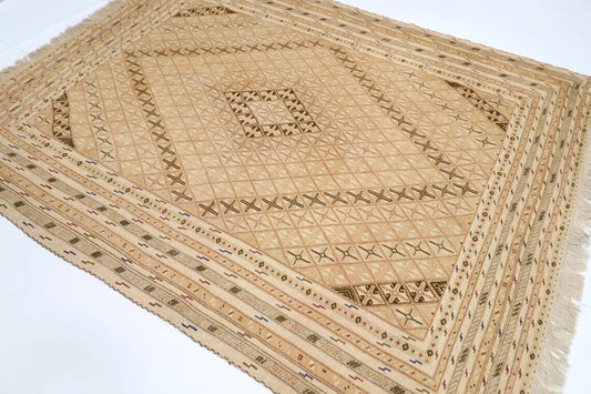 209 x 275 cm | Afghan Tribal Hand Knotted Carpet Kilim