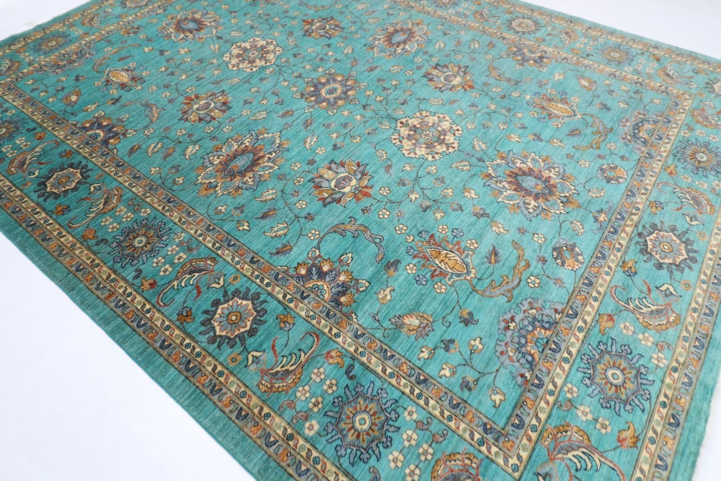 277 x 360 cm | Oushak Afghan Tribal Hand Knotted Carpet
