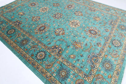 277 x 360 cm | Oushak Afghan Tribal Hand Knotted Carpet