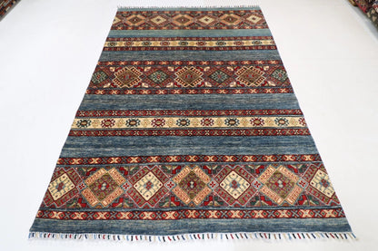 170 x 250 cm | Khorjun Afghan Tribal Hand Knotted Veg Dye Wool Carpet