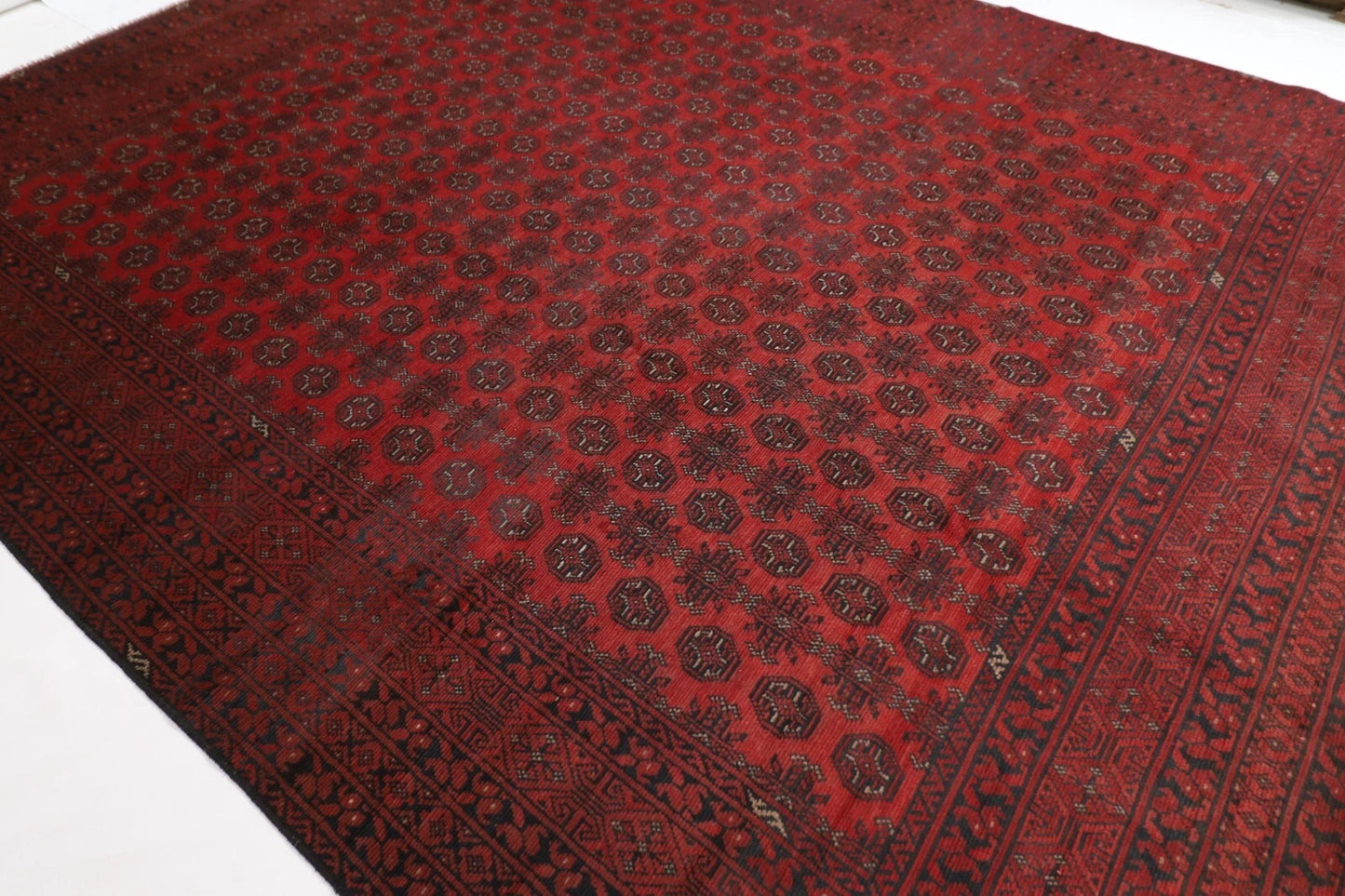 299 x 373 cm | Bokhara Afghan Tribal Hand Knotted Carpet