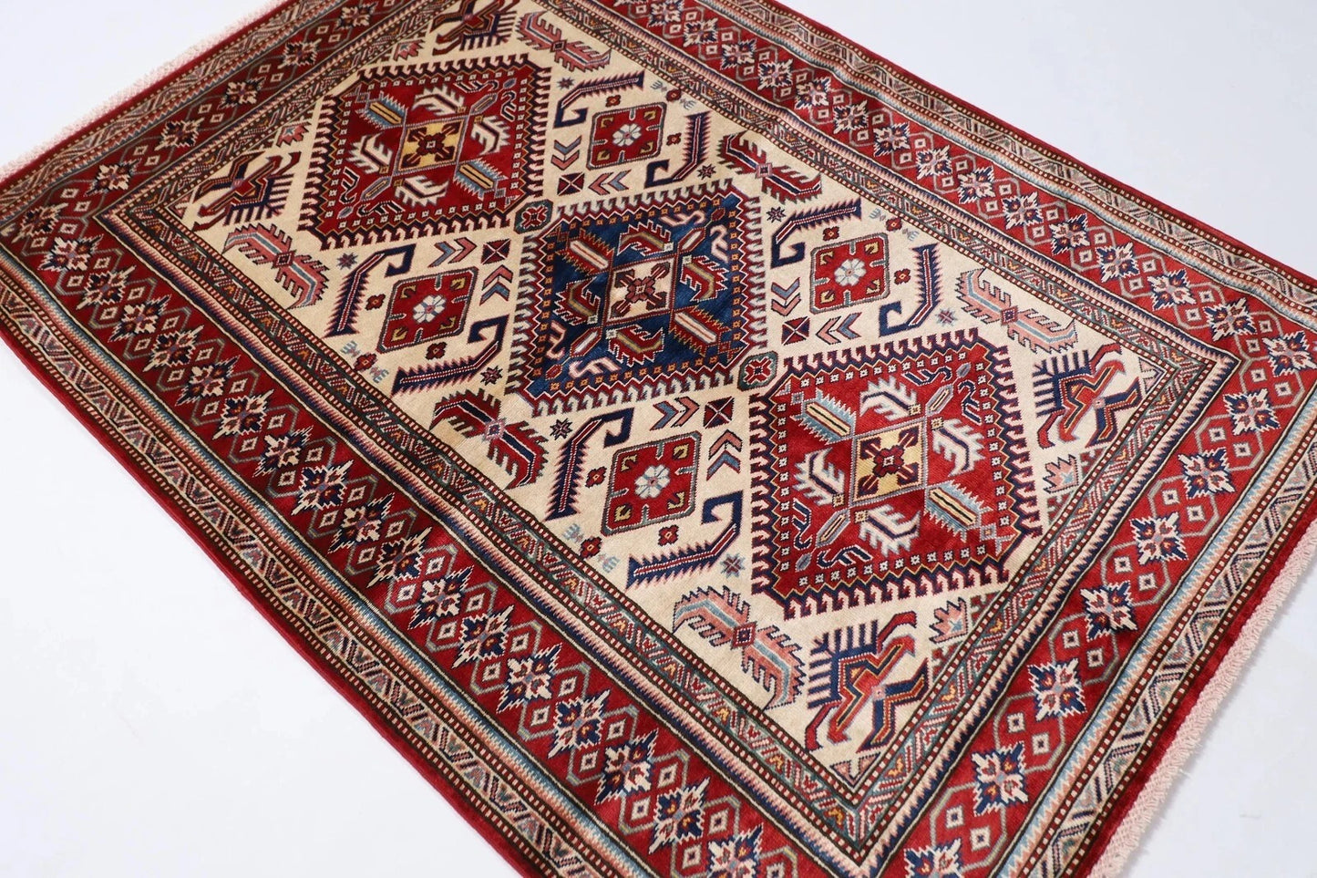 132 x 183 cm | Shirvan Afghan Tribal Hand Knotted Veg Dye Wool carpet