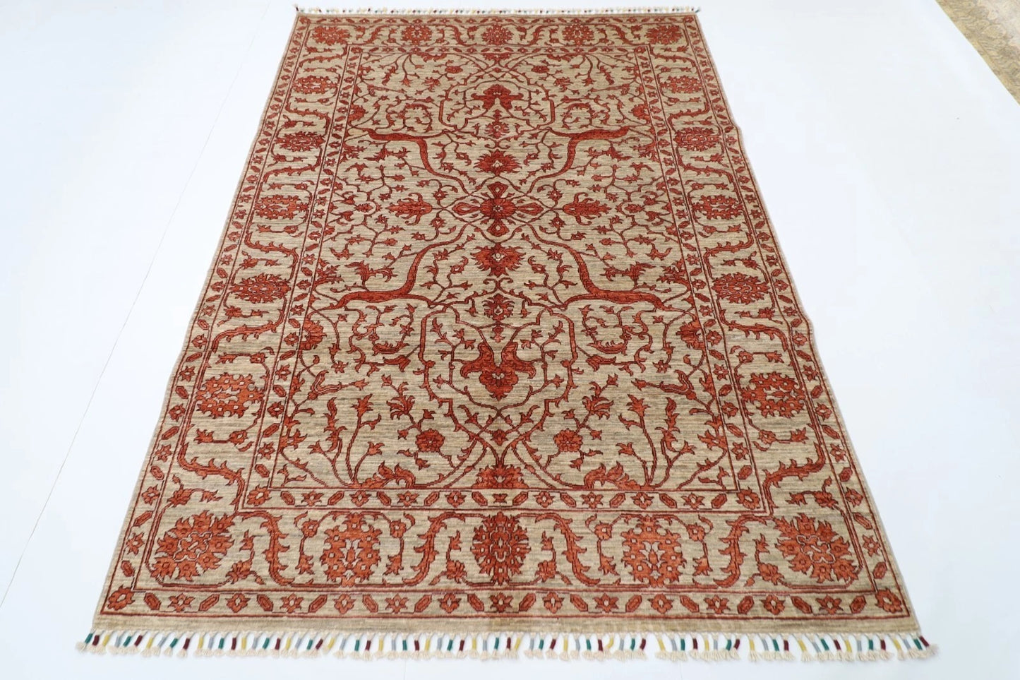 174 x 240 cm | Bidjar Afghan Tribal Hand Knotted Veg Dye Wool Carpet