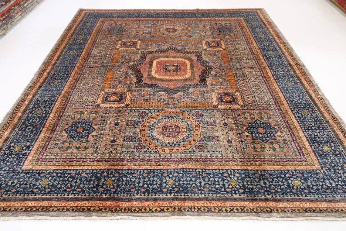 250 x 295 cm | Mamluk Afghan Tribal Hand Knotted Carpet