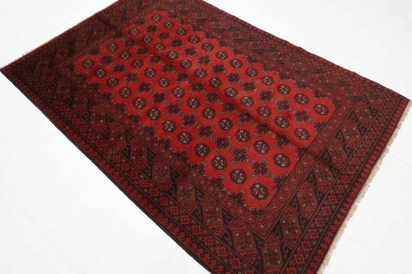 159 x 234 cm | Akja Bokhara Tribal Hand Knotted Wool Carpet