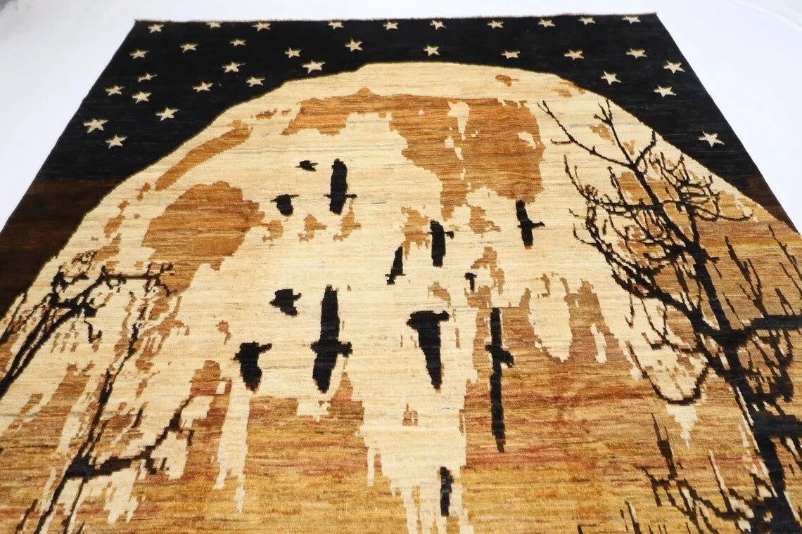 246 x 342 cm | Abstract Gabbeh Afghan Hand Knotted Carpet