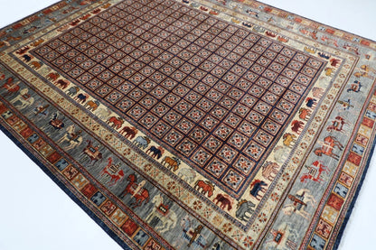 242 x 295 cm | Pazyryk Afghan Tribal Hand Knotted Carpet