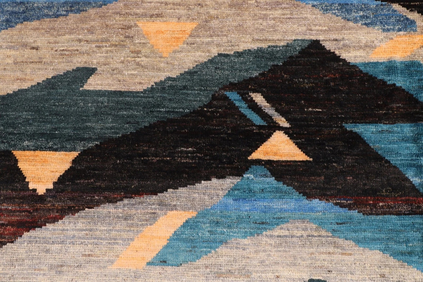 173 x 247 cm | Abstract Afghan Tribal Hand Knotted Veg Dye Wool Carpet