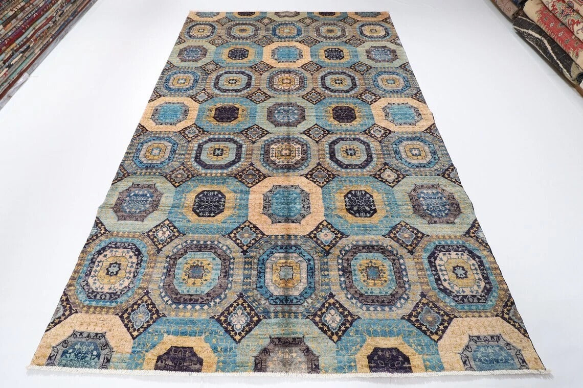 195 x 310 cm | Mamluk Afghan Tribal Hand Knotted Carpet