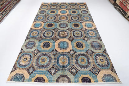195 x 310 cm | Mamluk Afghan Tribal Hand Knotted Carpet