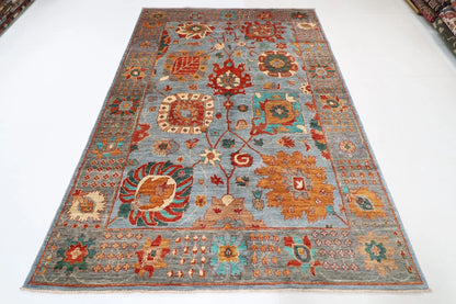 183 x 269 cm | Bidjar Gray Afghan Tribal Hand Knotted Veg Dye Wool carpet