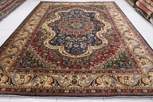 301 x 390 cm | Heriz Afghan Tribal Hand Knotted Carpet