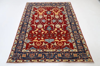159 x 205 cm | Bidjar Afghan Tribal Hand Knotted Veg Dye Wool Carpet