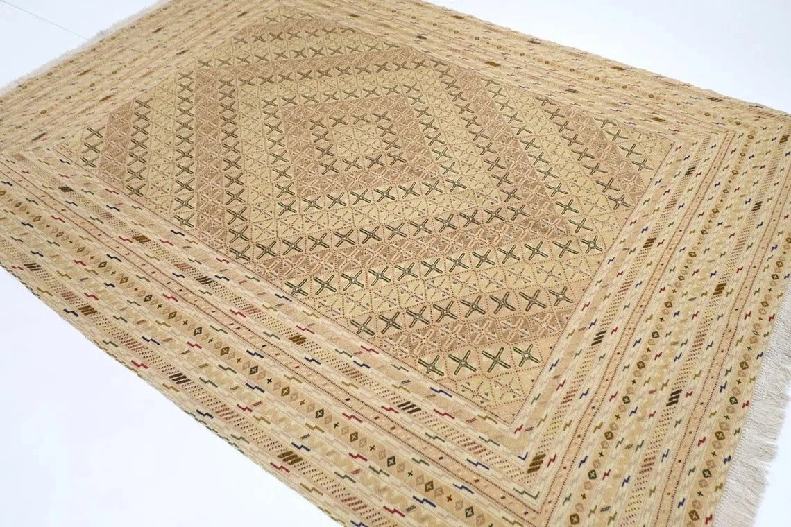 202 x 276 cm | Carpet Kilim Afghan Tribal Hand Knotted Carpet