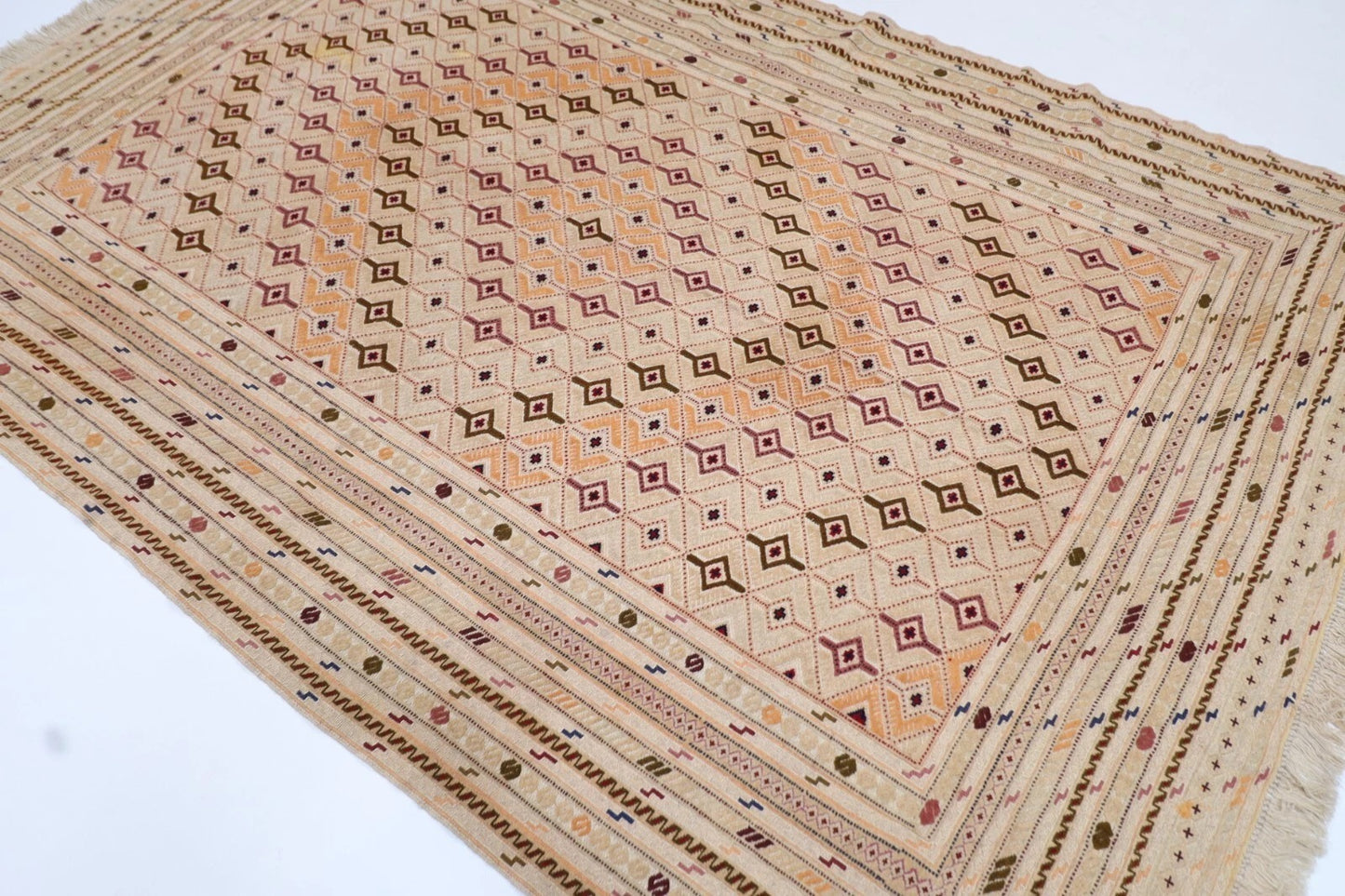 195 x 286 cm | Carpet Kilim Afghan Tribal Hand Knotted Carpet