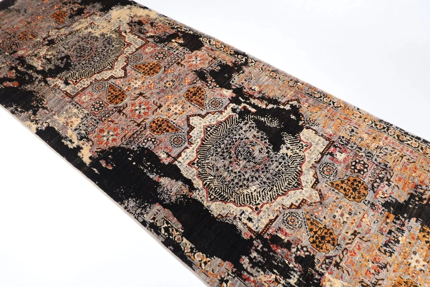 103 x 296 cm | Abstract Afghan Tribal Hand Knotted Wool Runner