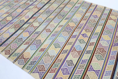 197 x 295 cm | Flat weaved Afghan Tribal Hand Knotted Carpet