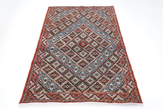 129 x 183 cm | Afghan Tribal Hand Knotted Veg Dye Wool carpet