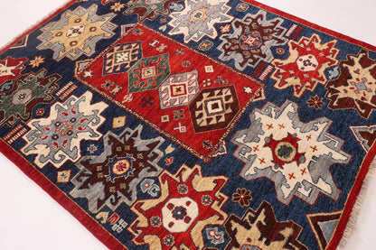 155 x 191 cm | Oushak Afghan Tribal Hand Knotted Veg Dye Wool Carpet