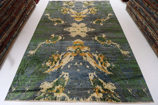 298 x 412 cm | Abstract Afghan Tribal Hand Knotted Carpet