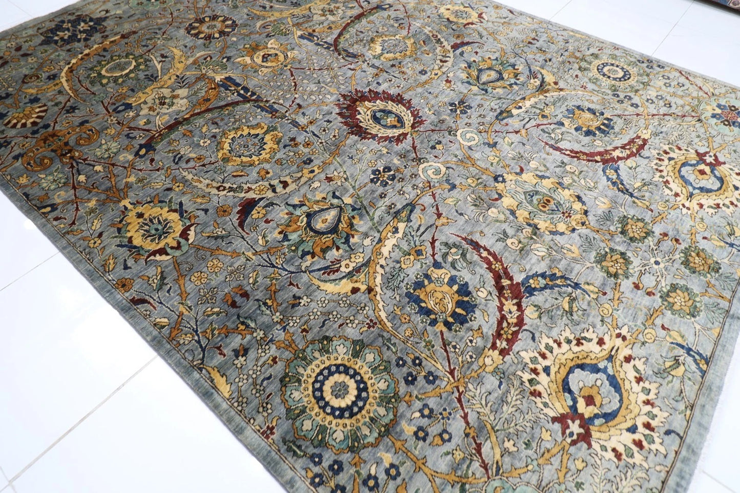 270 x 367 cm | Sickle Leaf Afghan Tribal Hand Knotted Carpet