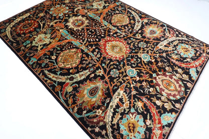 185 x 265 cm |  Bidjar Black Afghan Tribal Hand Knotted Veg Dye Wool carpet