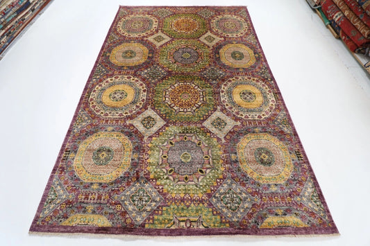 197 x 295 cm | Mamluk Afghan Tribal Hand Knotted Carpet