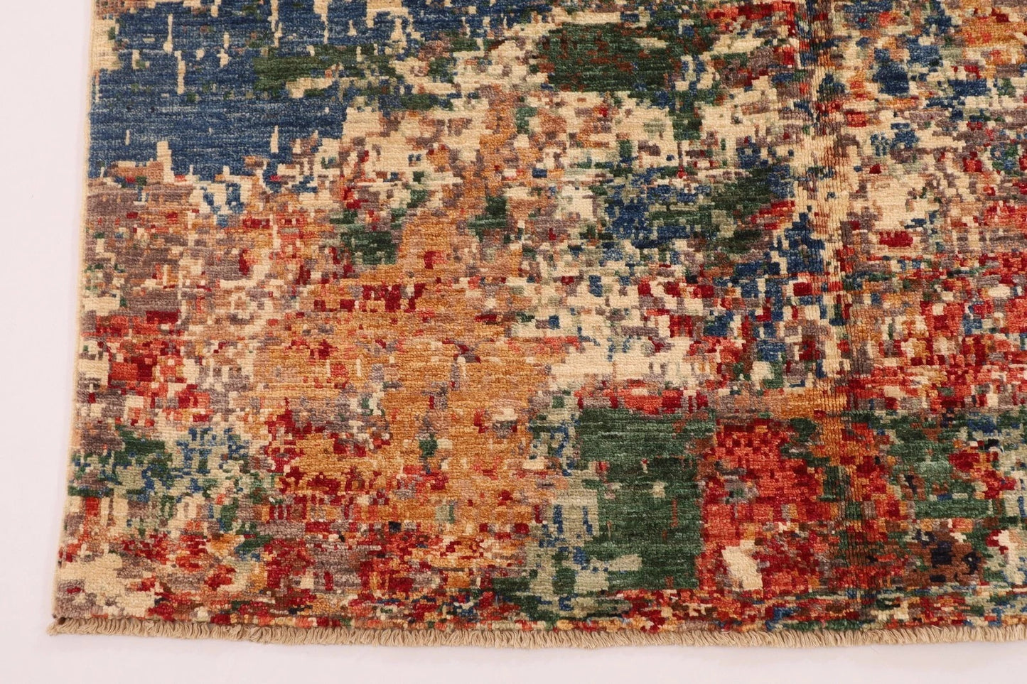 126 x 186 cm | Abstract Afghan Tribal Hand Knotted Veg Dye Wool carpet