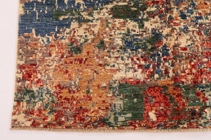 126 x 186 cm | Abstract Afghan Tribal Hand Knotted Veg Dye Wool carpet