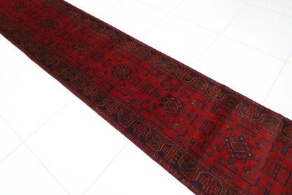 81 x 471 cm | Khal Mohammadi Afghan Tribal Hand Knotted Wool Runner