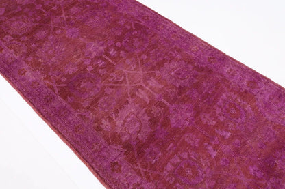 76 x 235 cm | Over Dyed Afghan Tribal Hand Knotted Wool Runner