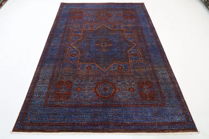 174 x 245 cm | Mamluk Afghan Tribal Hand Knotted Veg Dye Wool Carpet