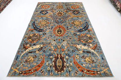 183 x 271 cm | Bidjar Gray Afghan Tribal Hand Knotted Veg Dye Wool carpet