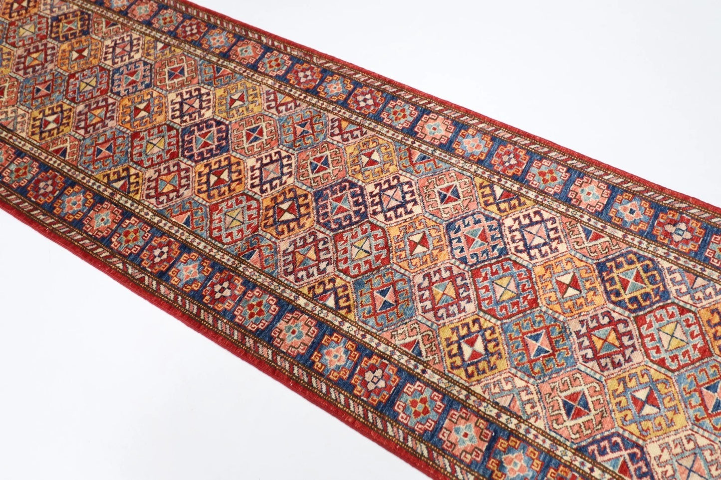 80 x 268 cm | Shawl Afghan Tribal Hand Knotted Wool Runner