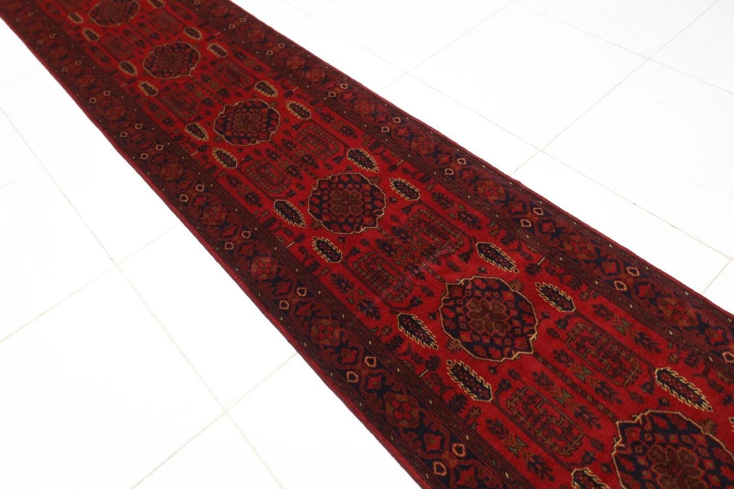 83 x 505 cm | Khal Mohammadi Afghan Tribal Hand Knotted Wool Runner