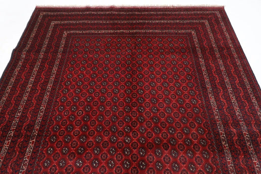198 x 295 cm | Mori Bokhara Afghan Tribal Hand Knotted Carpet