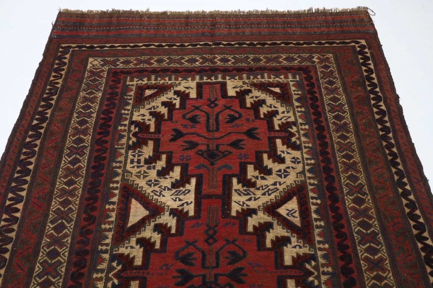 177 x 254 cm | Vintage Kilim Afghan Tribal Hand Knotted Veg Dye Wool Carpet
