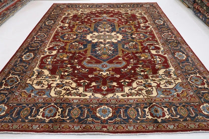 279 x 372 cm | Heriz Afghan Tribal Hand Knotted Carpet