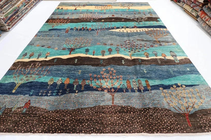 273 x 377 cm | Landscape Afghan Hand Knotted Carpet