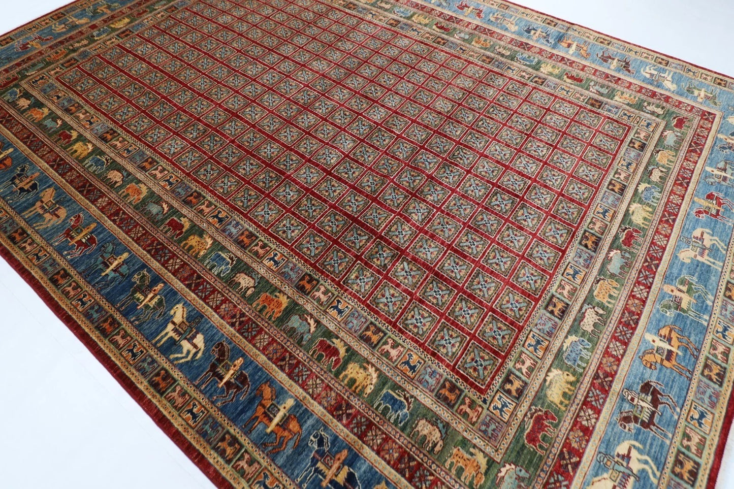 275 x 370 cm | Pazyryk Afghan Tribal Hand Knotted Carpet